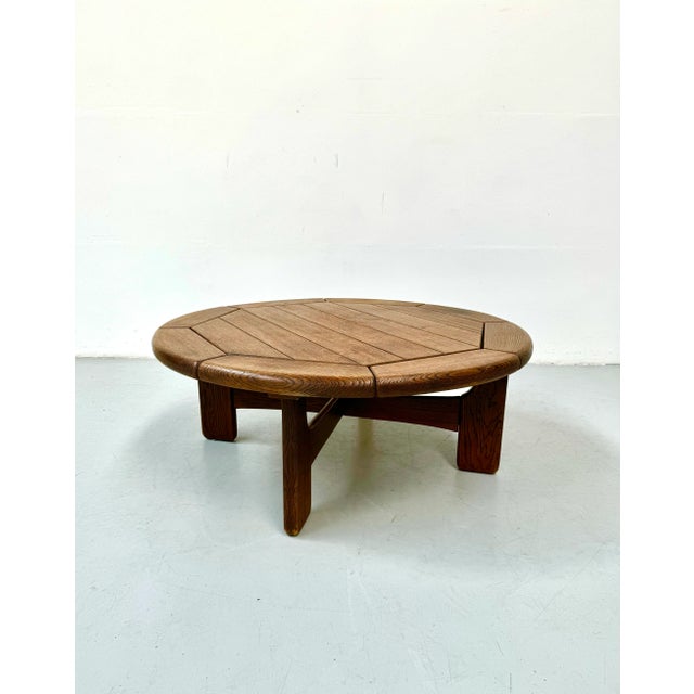 Vintage Danish Brutalist Coffee Table in Oak, 1960s For Sale - Image 11 of 11