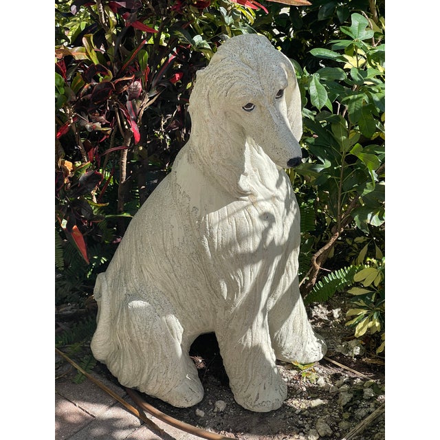 Sculpture Materials Mid 20 Th C 3 Ft Concrete Dog Sculpture For Sale - Image 7 of 8