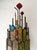 Large Pair of Hammered Glass Wrought Iron Sconces by Longobard, Italy. 1970s For Sale - Image 10 of 15
