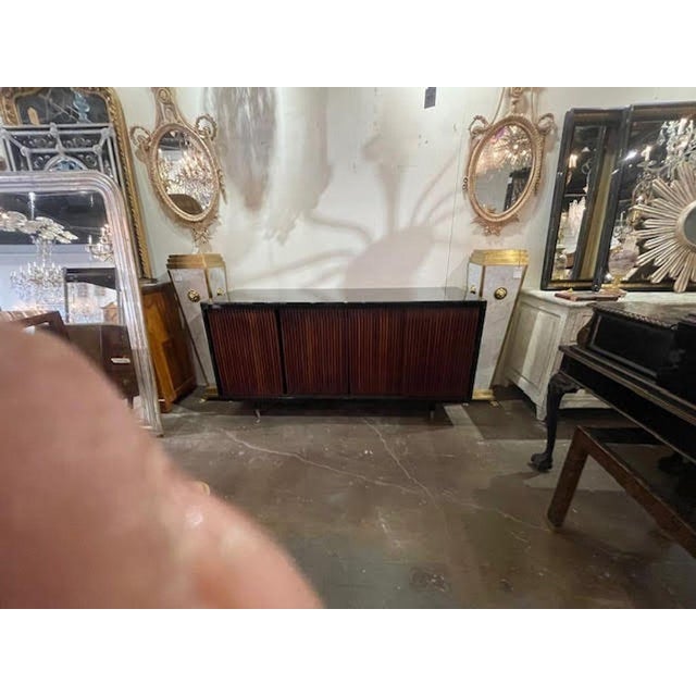 Vintage Italian Walnut and Ebony Sideboard For Sale In Dallas - Image 6 of 6