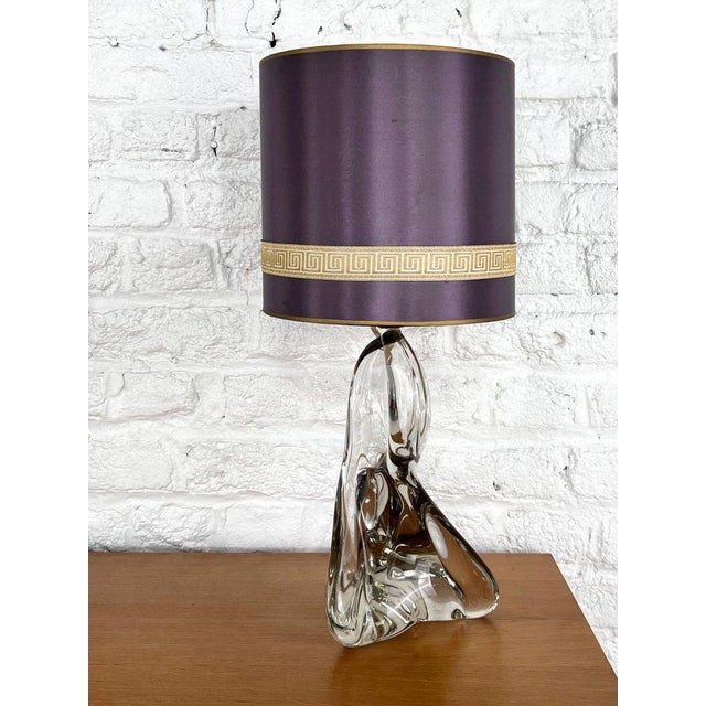 Crystal Table Lamp from Val Saint Lambert, 1950s For Sale - Image 10 of 10