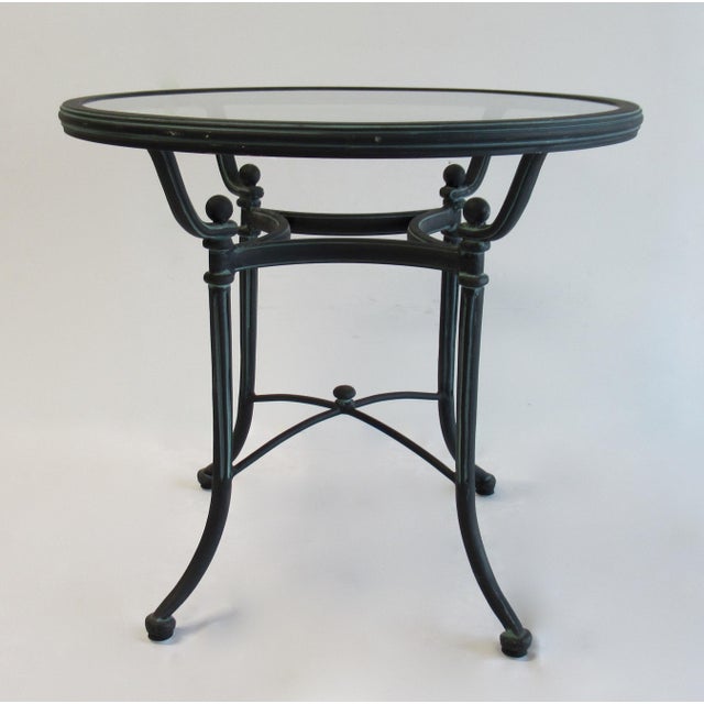 Vintage Woodard "Landgrave," Coll. Outdoor Cast Aluminum Round Dining