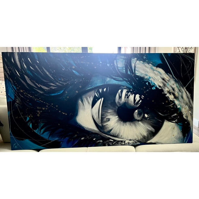 Contemporary “Soul Meets Body” Original Acrylic Painting by Cynthia Coulombe-Bégin For Sale - Image 4 of 5