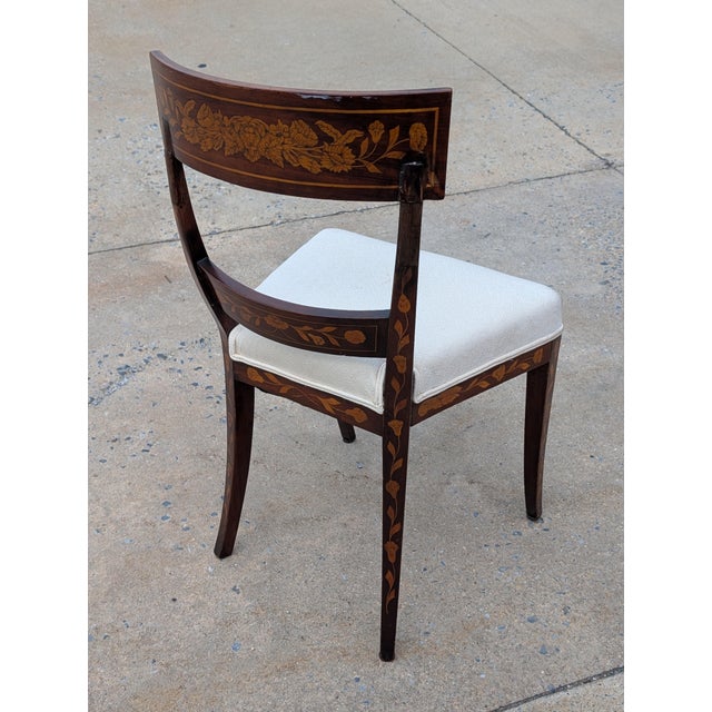 Mid 20th Century 19th Century Victorian Accent Chair With Floral Marquetry Inlay For Sale - Image 5 of 11