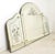 Traditional style frameless wall mirror constructed of three fixed panels with etched borders and flower basket motifs....