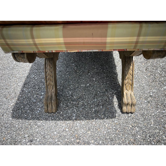 1970s Tomlinson Carved Pine X-Frame Stools Sold Separately For Sale In West Palm - Image 6 of 11