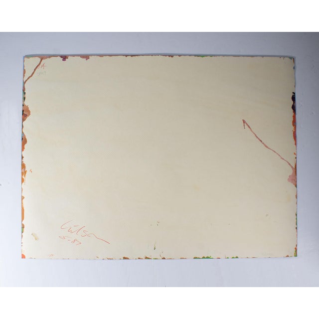 Paper 1987 Abstract Acrylic Landscape Painting by Harry Hilson For Sale - Image 7 of 8