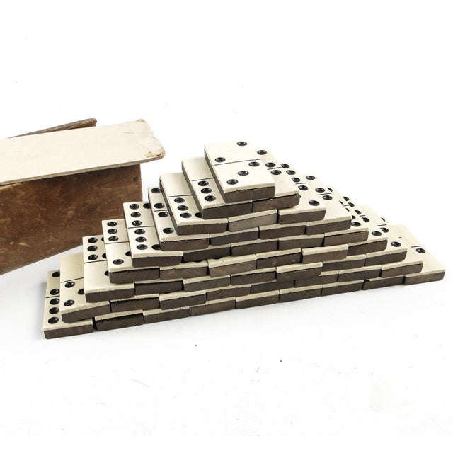 Black Postmodern Domino Game, Poland, 1950s, Set of 28 For Sale - Image 8 of 15