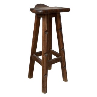 Brutalist High Stool, 1950s For Sale