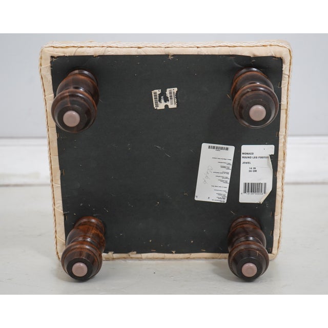 1980s Monaco Slip Seat Ottoman Footstool For Sale - Image 9 of 10