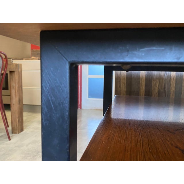 Wood Vintage Scandinavian-Style Executive Desk in Rosewood and Metal, 1960s For Sale - Image 7 of 18