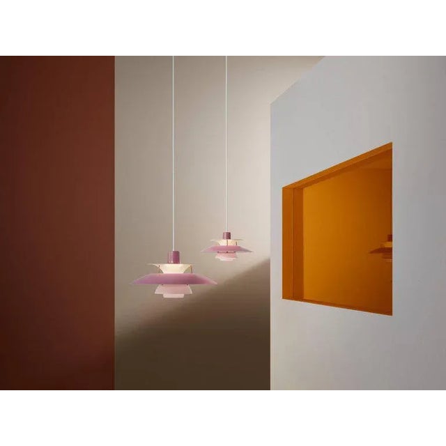 Poul Henningsen PH 5 pendant for Louis Poulsen in rose. Poul Henningsen introduced his iconic PH 5 pendant light in 1958....