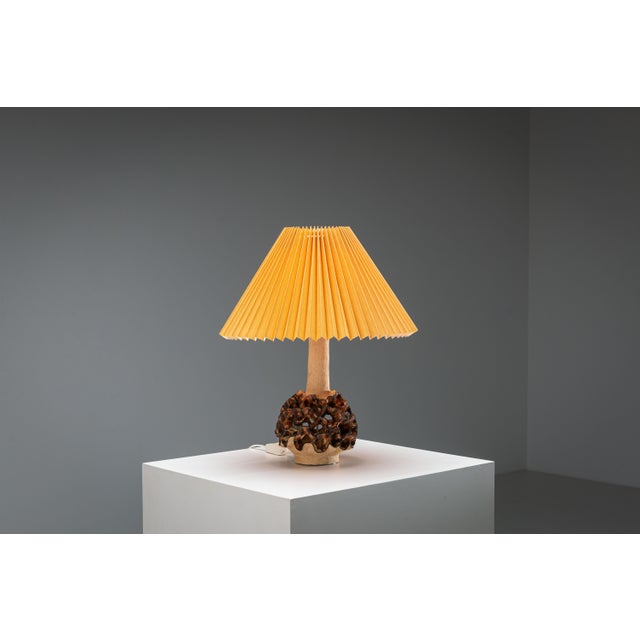 Ceramic Decorated Table Lamp, 1960s For Sale - Image 3 of 11