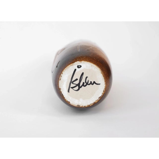 Dan Ishler Modernist Studio Pottery Incised Relief Horse Vase For Sale - Image 12 of 13