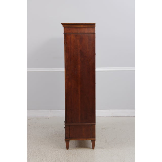 Traditional Ethan Allen Sliding Door Bookcase Cabinet For Sale - Image 3 of 18