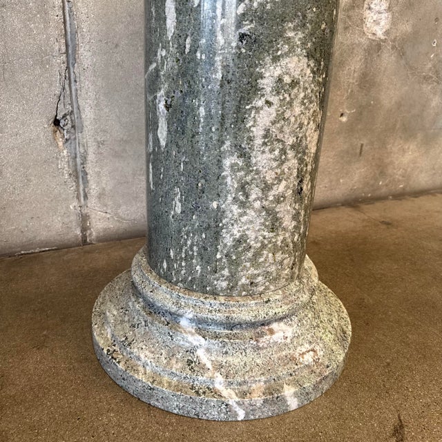 Vintage Green Marble Pedestal #2 For Sale In Los Angeles - Image 6 of 6