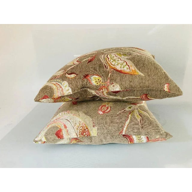 English Contemporary Costume Made Pillows S/2 For Sale - Image 3 of 5