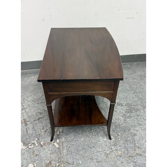 Wood Dessin Fournir Waring Bow Front Side Table For Sale - Image 7 of 12