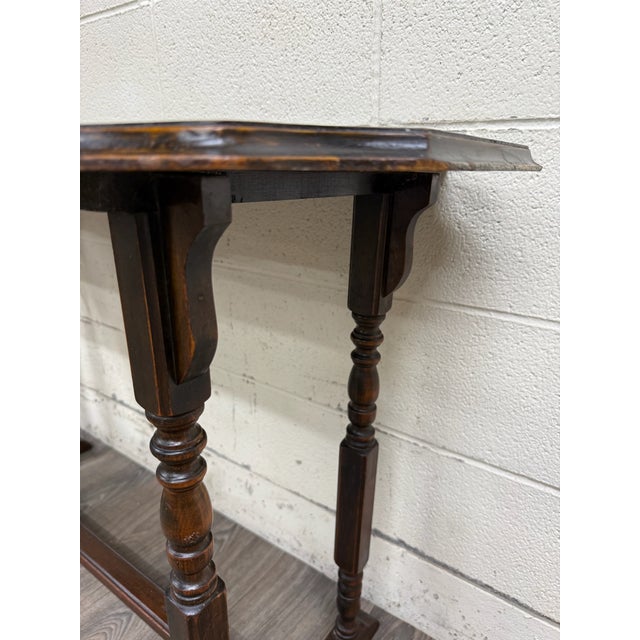 Vintage Jacobean Revival Sofa Table Console Table Hall Table For Sale - Image 13 of 13