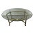 La Barge Hollywood Regency Brass Oval Coffee Table For Sale
