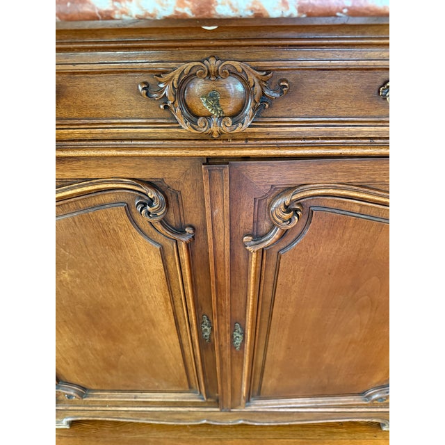 Stone Antique Louis XIV Marble Top Buffet For Sale - Image 7 of 12