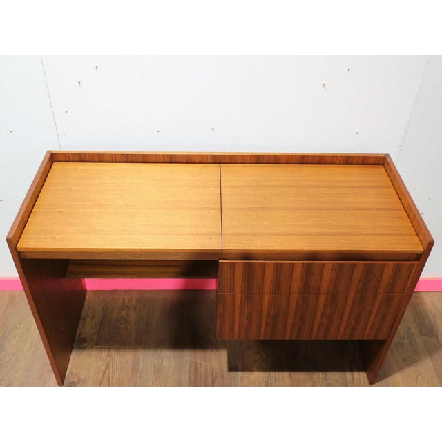 Brown Mid Century Modern Vintage Desk Vanity Table by Meredew Danish Style For Sale - Image 8 of 12