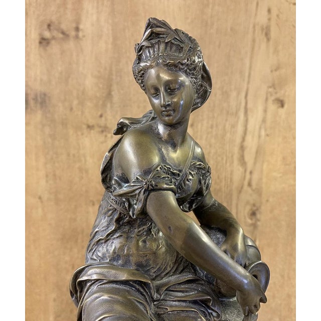 Antique French Marble Mantle Clock For Sale - Image 17 of 18