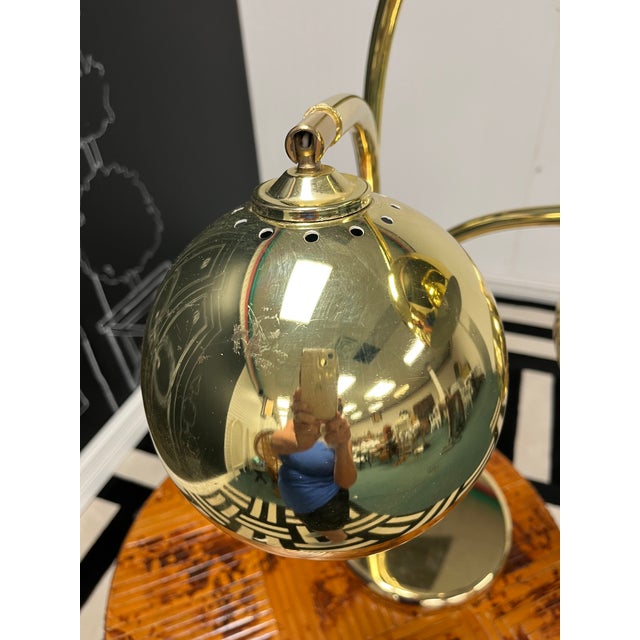 Robert Sonneman Brass “Eyeball” Table Lamp by Robert Sonneman — 1970s Waterfall Design For Sale - Image 4 of 5