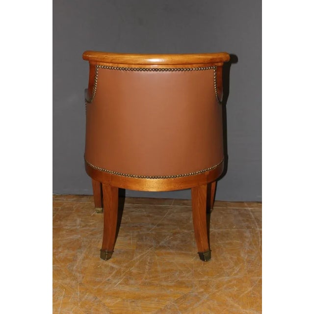 Cherry and Leather Desk Chair from Epoch For Sale - Image 4 of 11