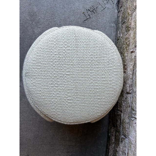 Vintage Wrap Pouf, Newly Reupholstered For Sale - Image 10 of 13