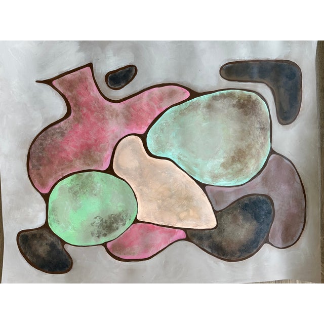 Mid-Century Modern Modernist Mid Century Abstract Painting - Unknown Artist For Sale - Image 3 of 4
