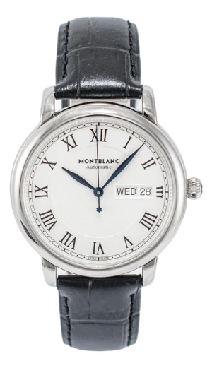 Montblanc Star Legacy 39mm 128686 White Dial Day Date Steel Automatic Watch