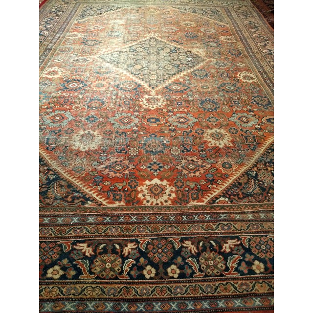 "An exquisite late 19th century Persian Mahal Sultanabad rug, handwoven in the fourth quarter of the 1800s during the...