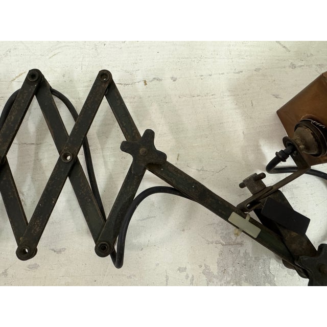 Mid-Century Industrial Workshop Lamp from Concertina, 1950s For Sale - Image 6 of 14