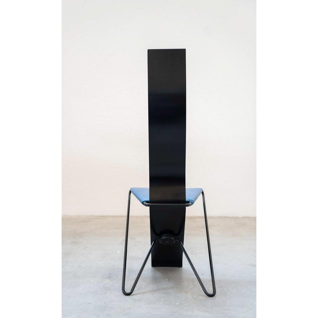 Black Vintage Chairs by Pietro Arosio, 1980s, Set of 4 For Sale - Image 8 of 18