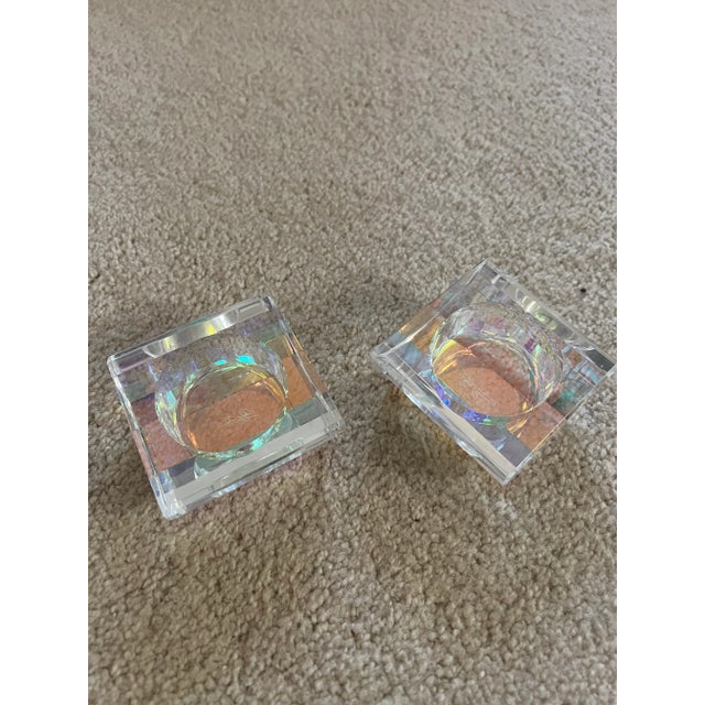 Modern Oleg Cassini Crystal Votive Candle Holders - a Pair For Sale - Image 3 of 9