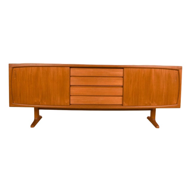1960s Mid-Century Modern Teak Danish Credenza Sideboard For Sale