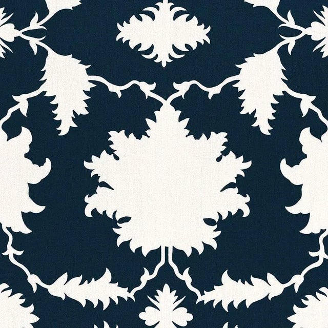 Sample- Schumacher X Mary Mcdonald Garden Of Persia Fabric in Bleu Marine For Sale
