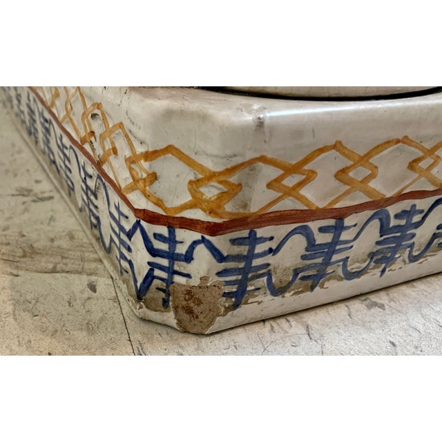 Vintage Ceramic Elephant Plant Stand - End Table - Gumps Style For Sale In Los Angeles - Image 6 of 6