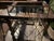 Mid-century wooden coffee table with removable lead tudor glass panes