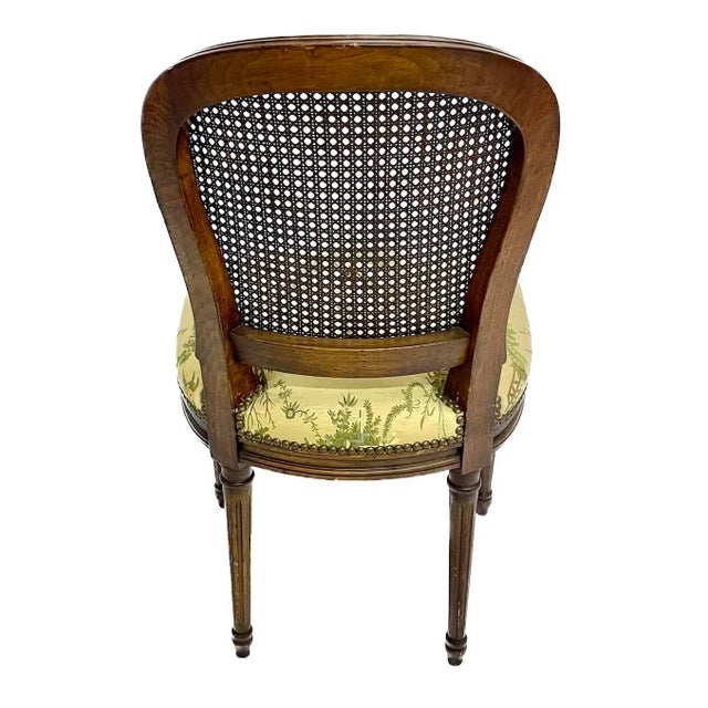 1960s Set of Four Chinoiserie & Caned Chairs For Sale - Image 5 of 12