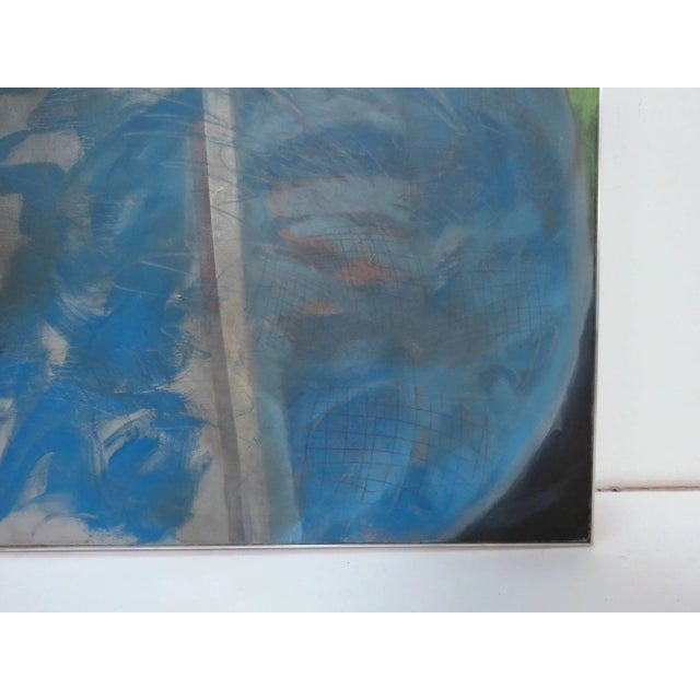 1970s Large Abstract Oil Painting Titled "Silver Lining" by Polly Doyle, Circa 1970s For Sale - Image 5 of 12