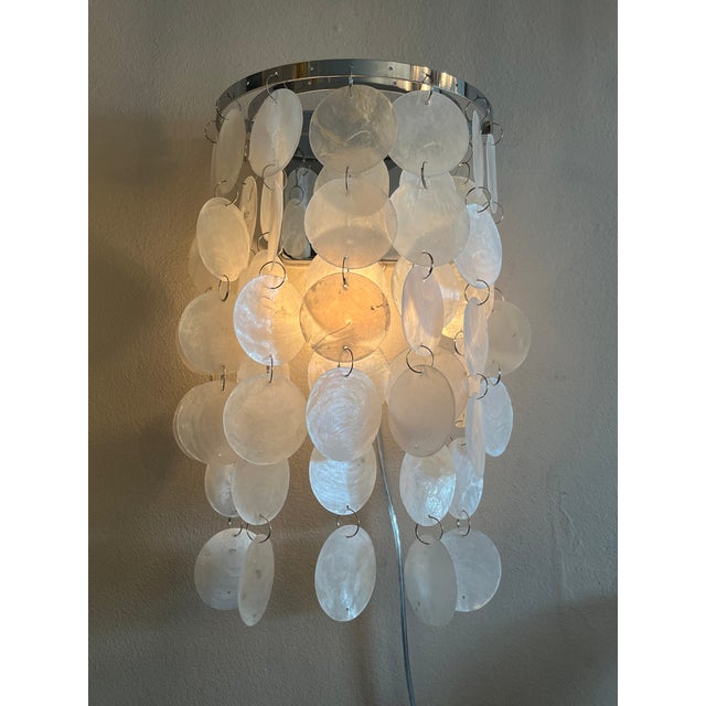 Shell Capiz Shell Wall Light, 2019 For Sale - Image 7 of 11