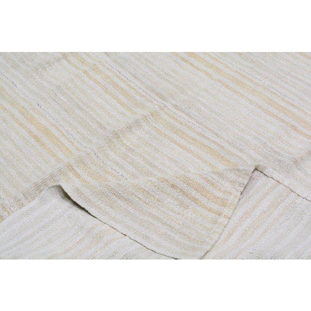 Vintage Turkish Flatweave Hemp Rug, 5'6''x6' For Sale - Image 4 of 4