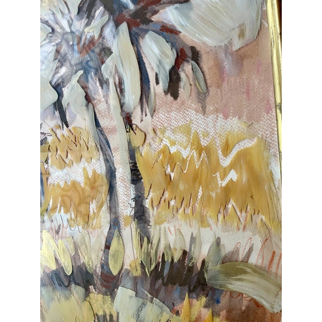 Mixed Media Tropical Painting on Glass by Gerhard For Sale - Image 11 of 12