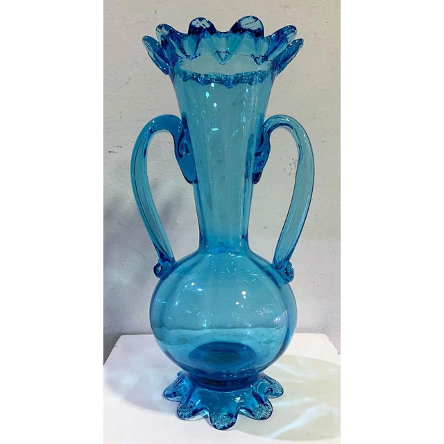 Glass Vintage Blown Glass Vase from Gordiola For Sale - Image 7 of 7