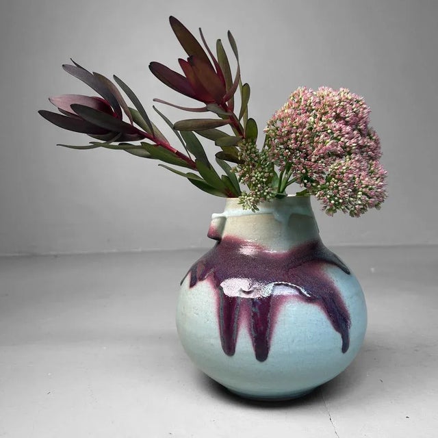 Japanese Ceramic Ikebana Vase, 1980s For Sale - Image 13 of 18