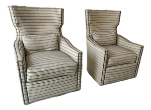 Pair Duralee Swivel Chairs