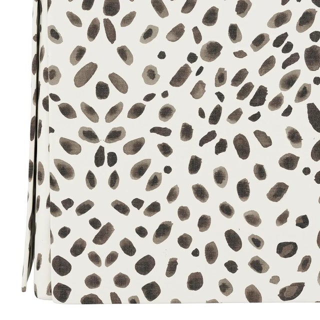 Contemporary Dyer Storage Ottoman in Cream Grey Washed Cheetah For Sale - Image 3 of 6