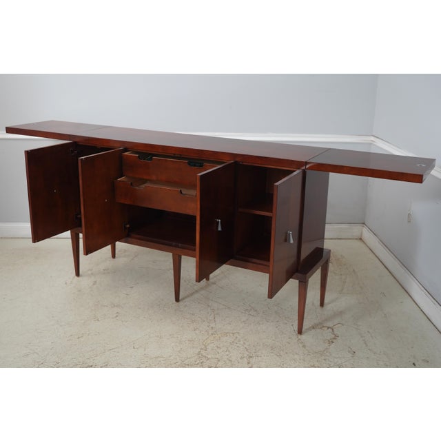 Mid-Century Modern Baker Archetype Cherry Drop Side Bar Server For Sale - Image 3 of 18
